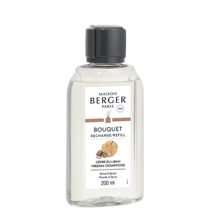 -Maison Berger Paris- Bouquet Refill "Zedernholz aus dem Libanon",  Raumduft Diffuser, 200ml