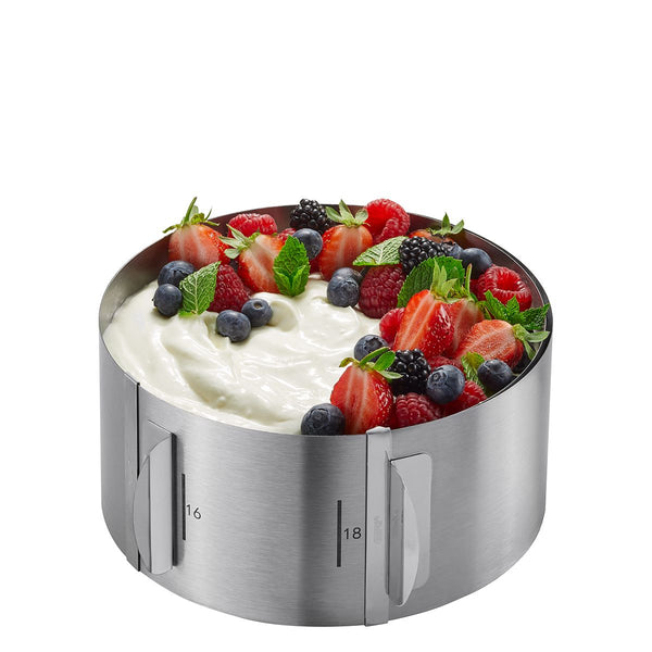 -GEFU- "TONDO" Tortenring H 8,5 cm, Duschmesser von 16 cm bis 30 cm