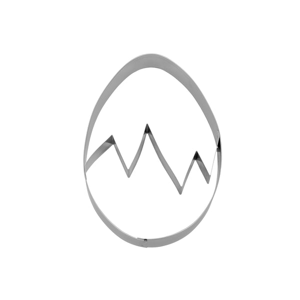 Präge-Ausstecher Ei – mit Prägesteg, Edelstahl 10cm