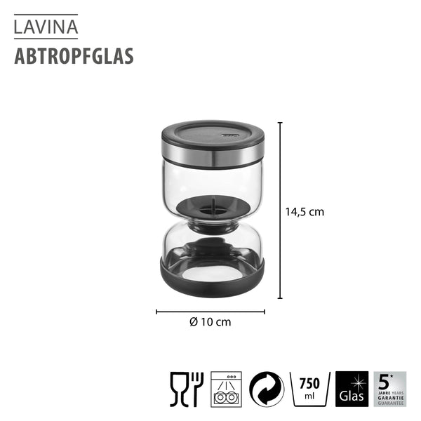 -GEFU- "LAVINA" Abtropfglas in 2 Größen