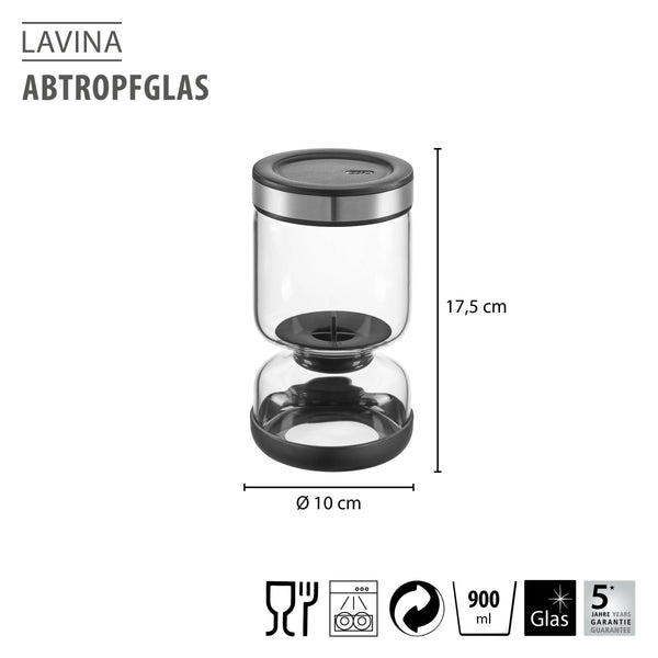 -GEFU- "LAVINA" Abtropfglas in 2 Größen