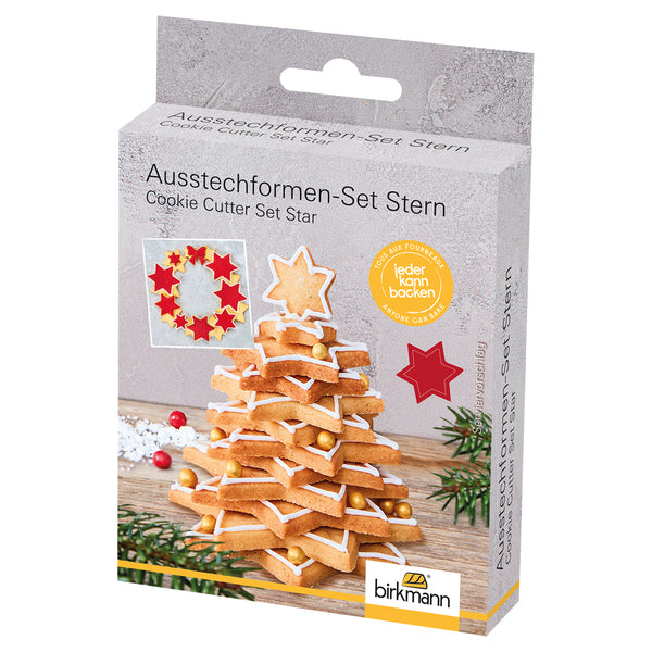 -RBV Birkmann- Ausstechformen-Set Stern Edelstahl, 6-teilig, 2,5-9 cm