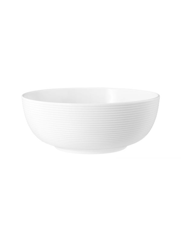 -Seltmann Weiden-, "Beat uni weiß" Foodbowl 20cm mit Rillenrelief