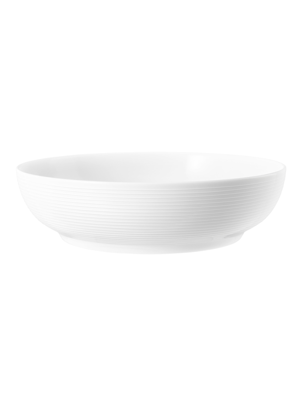 -Seltmann Weiden-, "Beat uni weiß" Foodbowl 25cm mit Rillenrelief