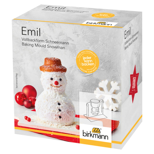 -RBV Birkmann- Vollbackform Emil der Schneemann bis 230 °C, mit Antihaftbeschichtung, ca. 600 ml Füllmenge
