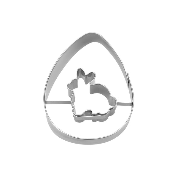 -Städter- Ostern Ausstecher Ei mit Hase, Edelstahl 8cm