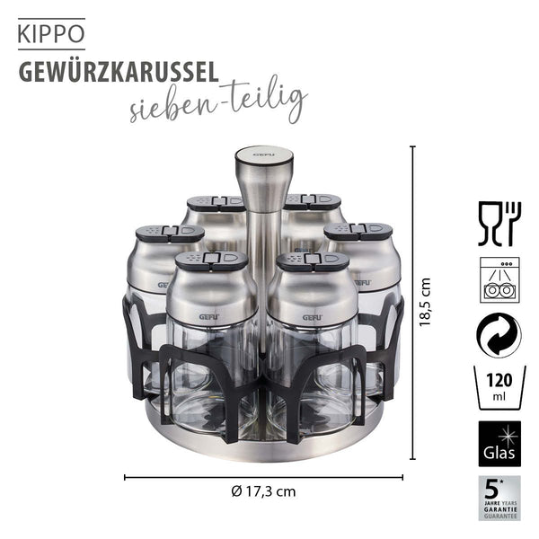 -GEFU- "KIPPO" Gewürzkarussell, 7-teilig
