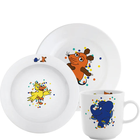-Kahla- "DieMaus" Kinderset Konfetti 3-tlg