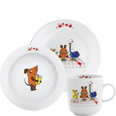 -Kahla- "DieMaus" Kinderset Pastaliebe 3-tlg