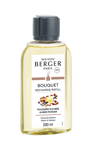 -Maison Berger Paris- Bouquet Refill "Pudriger Amber/Poussière d'Ambre", Raumduft Diffuser, 200ml