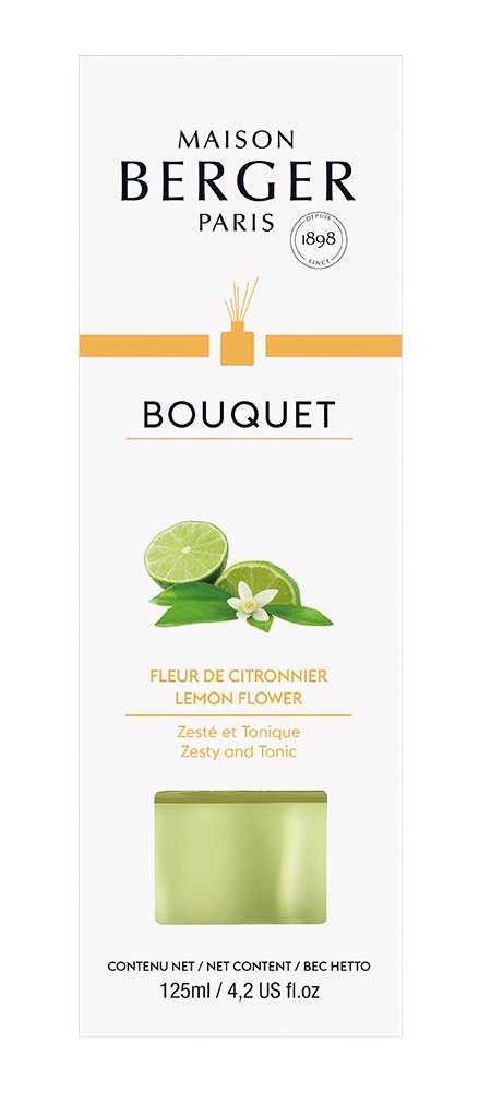 -Maison Berger Paris- Bouquet, "Zitronenblüte/Zesté et Tonique", Raumduft Diffuser, 125ml