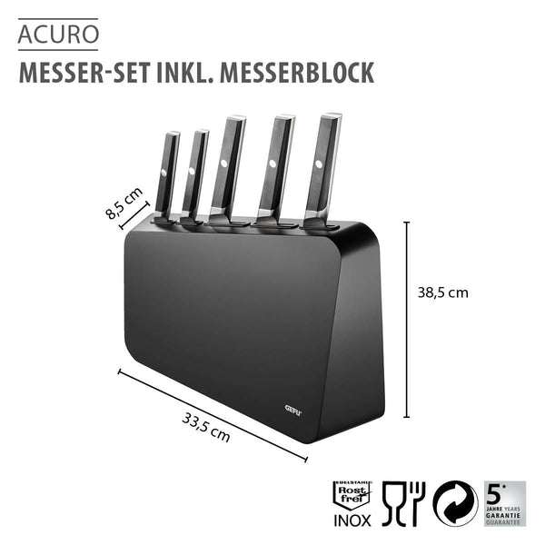 -GEFU- "ACURO" Messer-Set inkl. Messerblock, 6-teilig