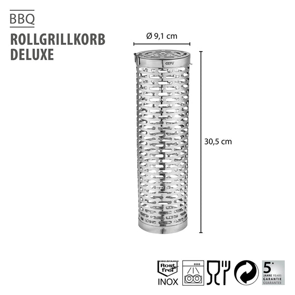 -GEFU- "DELUXE BBQ" Rollgrillkorb 30,5cm Edelstahl