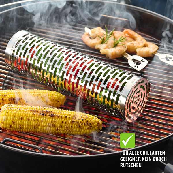 -GEFU- "DELUXE BBQ" Rollgrillkorb 30,5cm Edelstahl