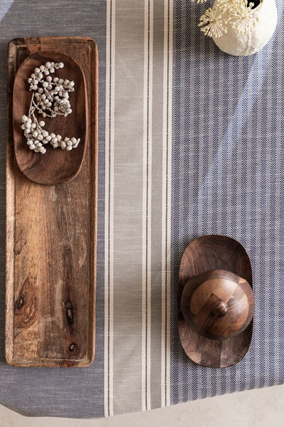 -Le Jacquard Francais- Tischdecke 150x150cm "Dune" 50% recycelte Baumwolle/ 50% neue Baumwolle