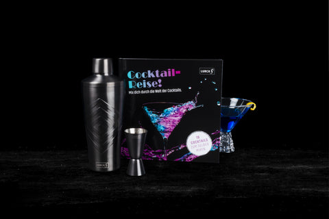 -Lurch- Cocktail-Set 3teilig Cocktail-Shaker, Jigger & Cocktailbuch