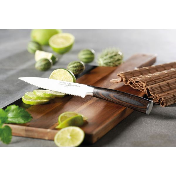 -Josef Schulte-Ufer- "Riku" Allzweck-Messer mit Wellenschliff Messerklinge 13cm