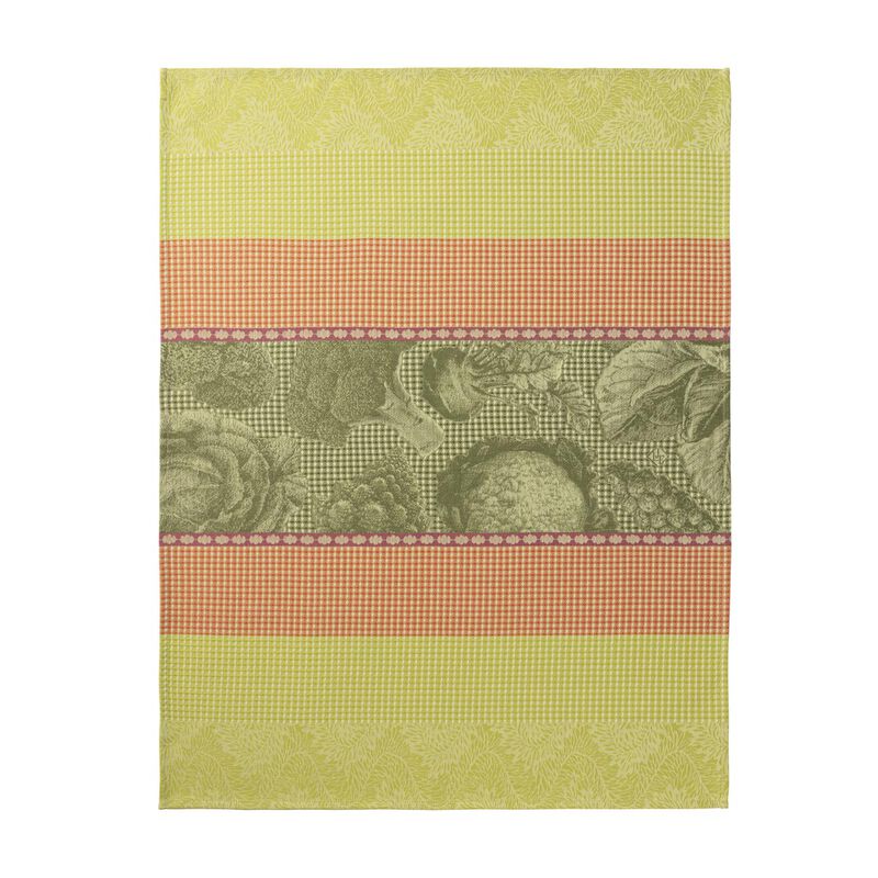 -Le Jacquard Francais- Küchenhandtuch Waffelpiqué 80x60cm "Jardin des choux" 100% Baumwolle
