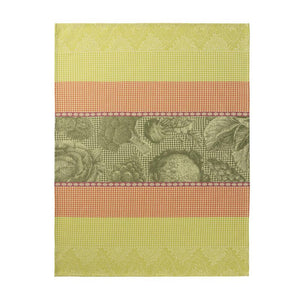 -Le Jacquard Francais- Küchenhandtuch Waffelpiqué 80x60cm "Jardin des choux" 100% Baumwolle
