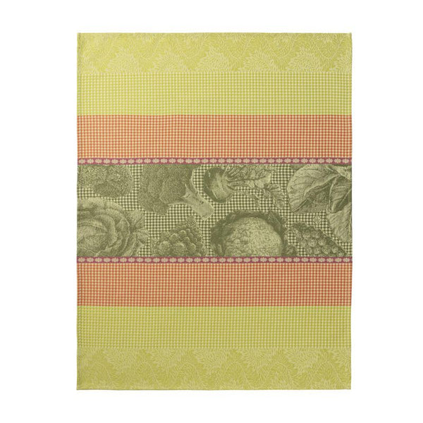 -Le Jacquard Francais- Küchenhandtuch Waffelpiqué 80x60cm "Jardin des choux" 100% Baumwolle