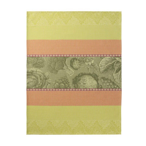 -Le Jacquard Francais- Küchenhandtuch Waffelpiqué 80x60cm "Jardin des choux" 100% Baumwolle