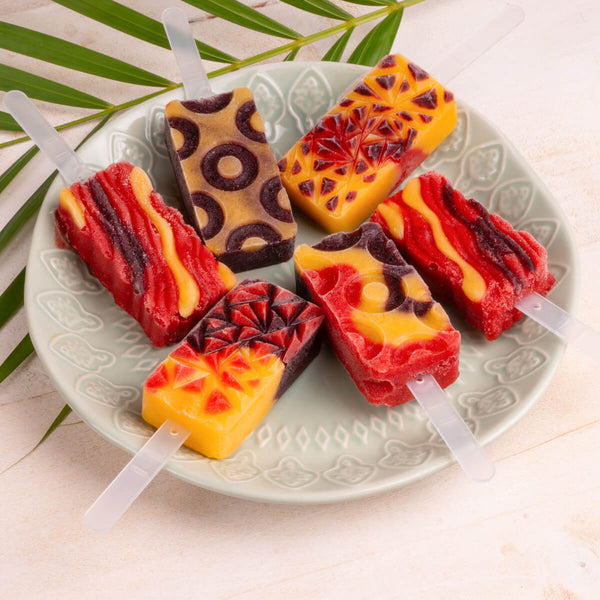 -Lurch- Eisform für Eis am Stiel "Donut", Popsicles Silikon 2er Set mit Deckel wiederverwendbar