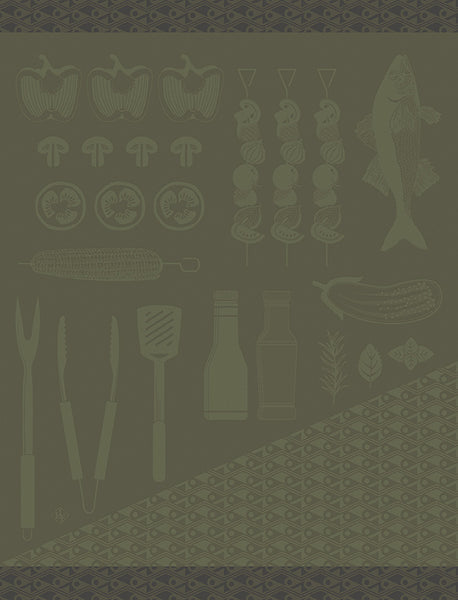 -Le Jacquard Francais- Geschirrtuch 80x60cm "Braise" 100% Baumwolle