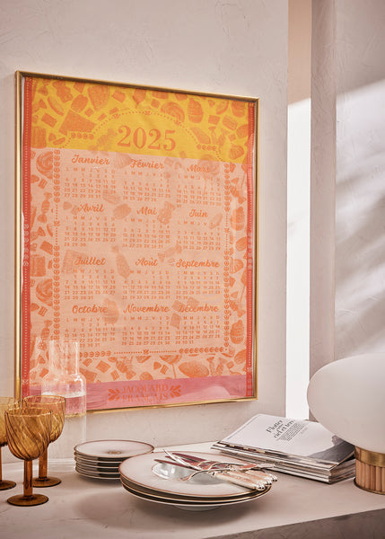 -Le Jacquard Francais- Geschirrtuch "Calendrier 2025 Gourmandises" 60x80cm Baumwolle