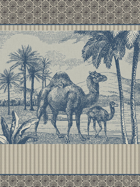 -Le Jacquard Francais- Geschirrtuch 80x60cm "Dune Dromadaire" 50% recycelte Baumwolle/ 50% neue Baumwolle
