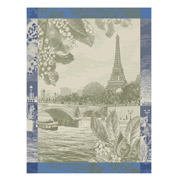 -Le Jacquard Francais- Geschirrtuch 80x60cm "Paris sur Seine" 100% Baumwolle