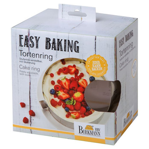 "Easy Baking" Tortenring von 18cm bis 30cm, 10cm Rand