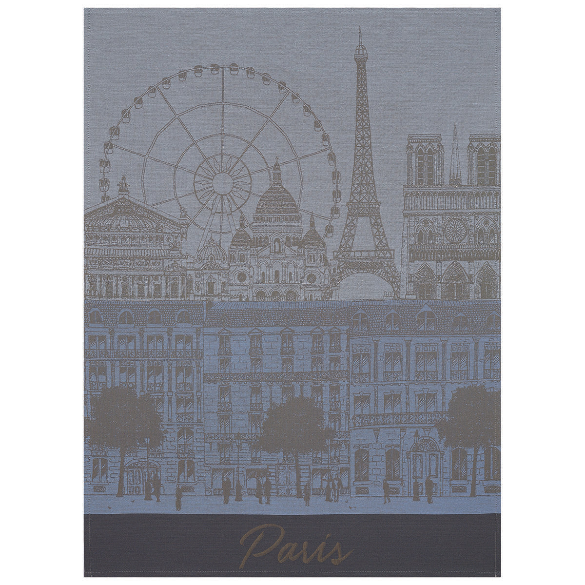 -Le Jacquard Francais- Geschirrtuch "PARIS PANORAMA", 60x80cm Baumwolle